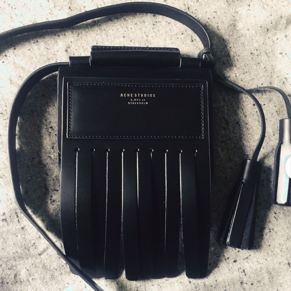 Acne Studio Crossbody fringe bag.